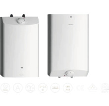 Zwei weiße Warmwasserspeicher von AEG