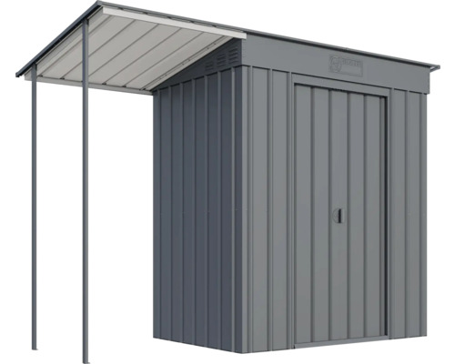 Metall Gerätehaus mit Vordach für Gartengeräte und Werkzeuge