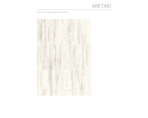 Aretino Ivory Wandfliesen, 24 x 120 Zentimeter, Holzoptik