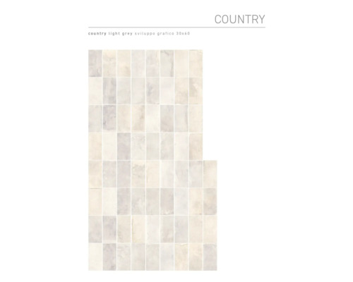 Fliesenmuster Country hellgrau, Format 30x60