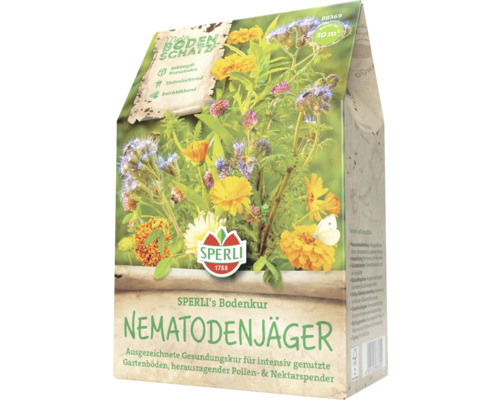 Samenpackung Sperli Nematodenjäger zur Bekämpfung von Nematoden, zur Tiefenlockerung und für eine reiche Blüte