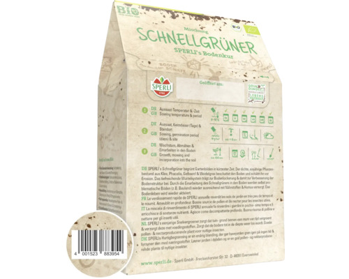 Samenpackung Schnellgrüner von Sperli für die Bodengesundheit