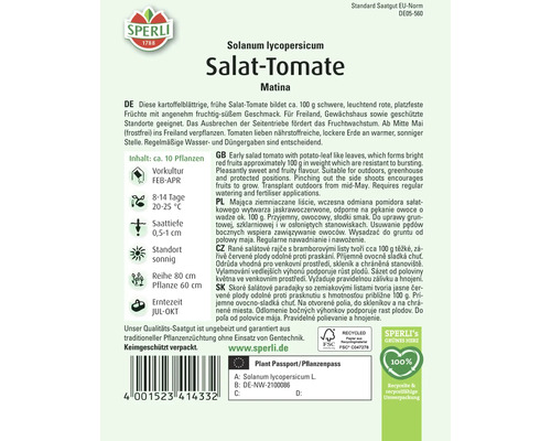 Samenpackung Salat-Tomate Matina der Marke Sperli