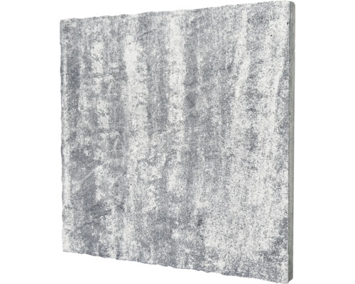 Beton Terrassenplatte COLLINA-XL weiß-anthrazit 48 cm x 48 cm x 3,2 cm Betonpflasterstein für den Außenbereich