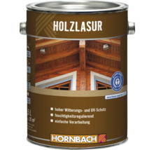 Holzlasur im Metalleimer mit Hornbach Logo
