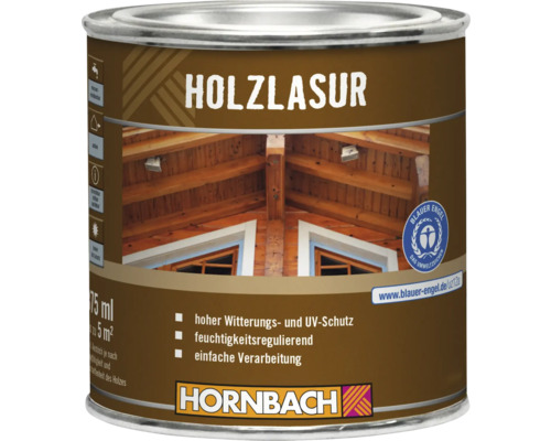Holzlackdose von Hornbach mit hohem Wetter- und UV-Schutz