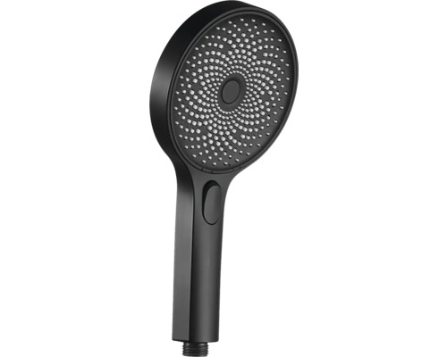 form&style Handbrause KUDA rund Ø 130 mm schwarz matt Schwarzer Duschkopf für das Badezimmer