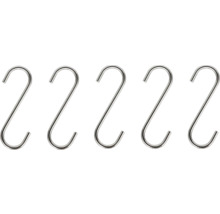 Fünf S-Haken aus Metall