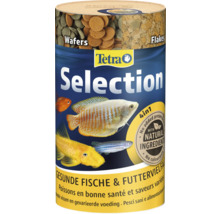 Dose Tetra Selection 4 in 1 Fischfutter mit Waffeln und Flocken, ohne Konservierungsstoffe, natürliche Inhaltsstoffe.