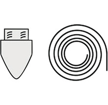 Symbol für eine flexible Kabelverbindung