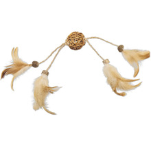 Katzenspielzeug mit Federn und Ball