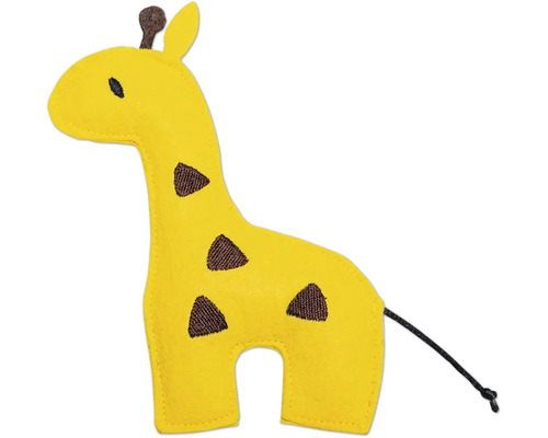 Katzenspielzeug beeztees Dschungel Cody Giraffe aus Filz mit Katzenminze ca. 17 x 14 x 1,5 cm Gelbe Giraffe als Stofftier