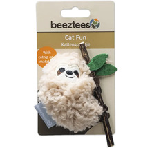 Beeztees Logo. Katzenspielzeug Faultier mit Katzenminze und Matatabi.