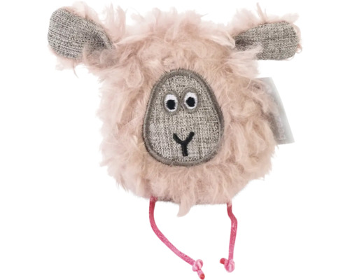 Katzenspielzeug beeztees Schaf Gaya mit Katzenminze ca. 12 cx 12 x3 cm Plüschschaf-Spielzeug für Haustiere