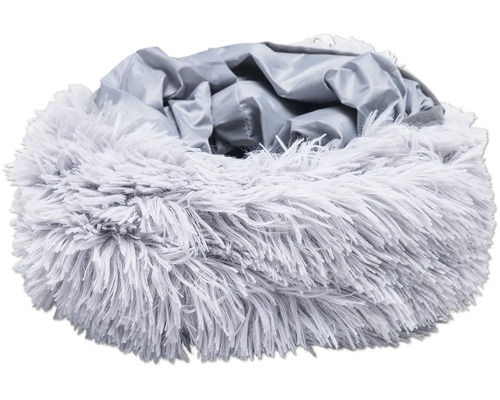 Haustierbett mit weichem Kunstfellrand