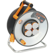 Kabeltrommel mit vier Steckdosen und 33 Metern Kabellänge