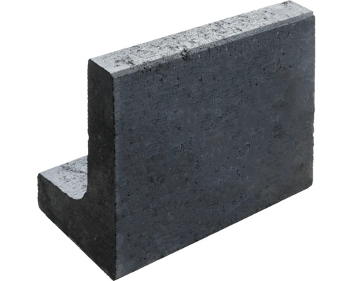 Mini L-Stein anthrazit 40 cm x 6 cm x 30 cm Fußtiefe = 20 cm Beton L-Stein für den Gartenbau