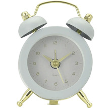 Weißer Wecker mit Glocken