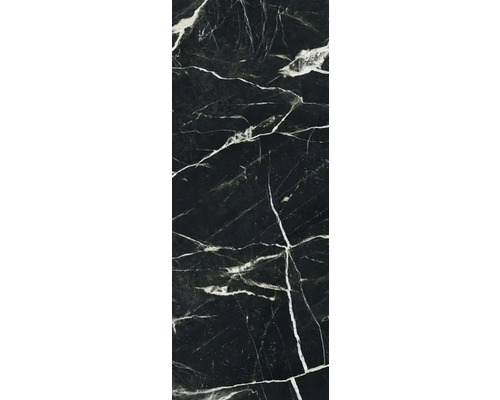 Duschrückwand SCHULTE DecoDesign ExpressPlus Marmoroptik Stein Marmor-Schwarz-Smaragd Softtouch 255 x 100 cm EP19010254 831 Dekorative Marmorfliese mit polierter Oberfläche und auffälliger Maserung