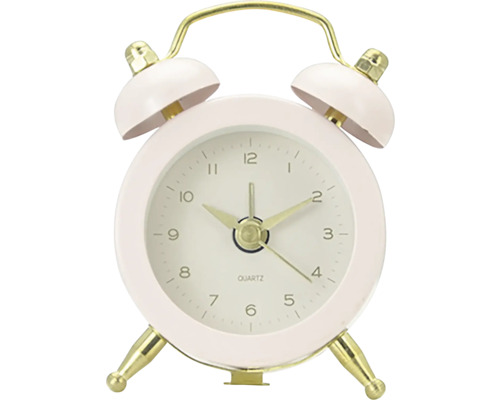 Miniwecker rosa 5,4x7,6x2,4 cm Rosa Wecker mit zwei Glocken