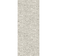 Nahaufnahme einer Bodenfliese mit Terrazzomuster