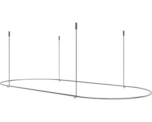 Elliptischer Deckenhängerahmen zur Warenpräsentation