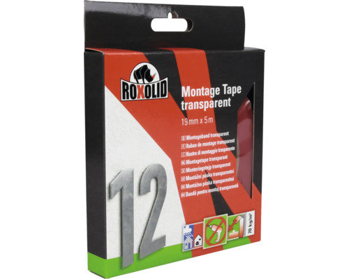 ROXOLID Montage Tape Montageband transparent 19 mm x 5 m Roxolid Montageband transparent 19 mm x 5 m