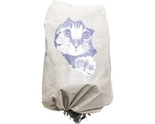 Pflanzenschutzhülle mit Katzenmotiv