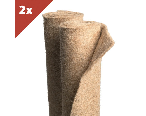 Duo Pack Jute-Filz Ø 50 x H 150 cm natur Zwei Rollen Jutevlies