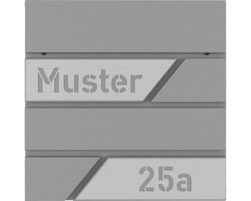 Modernes Hausschild mit der Aufschrift Muster 25a