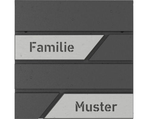 Hausschild mit der Aufschrift Familie Muster