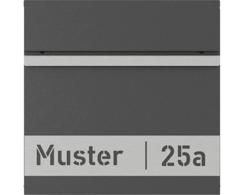 Briefkasten mit der Aufschrift Muster 25a