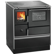 Holzherd mit Kochfeld und Backofen