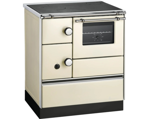 Küchenofen Holzherd Dauerbrandofen WESTMINSTER K76-70 Farbe Herd elfenbein Position Backraum Rechts Material Herdplatte Stahlplatte Holzherd mit Kochfeld und Backofen