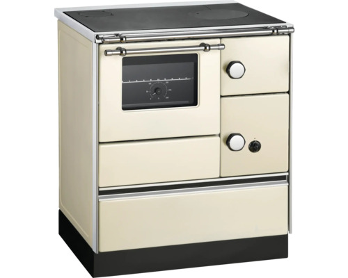 Küchenofen Holzherd Dauerbrandofen WESTMINSTER K76-70 Farbe Herd elfenbein Position Backraum Links Material Herdplatte Stahlplatte Holzherd mit Kochfeld und Backofen