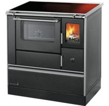 Holzherd mit Backofen und Sichtfenster