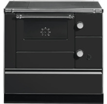 Schwarzer Küchenherd mit Kochfeld und Backofen