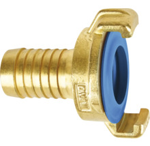 Gartenschlauchkupplung aus Messing mit Rippenanschluss