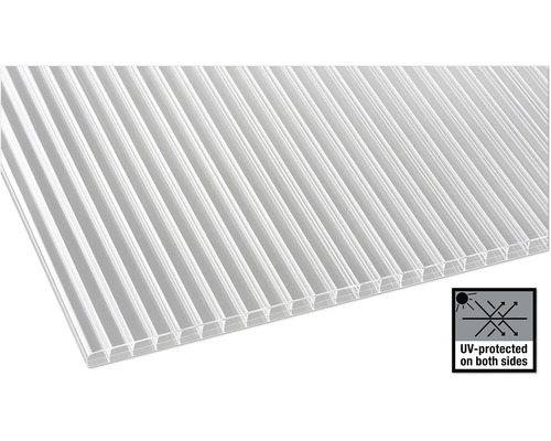 Stegplatte mit UV-Schutz auf beiden Seiten