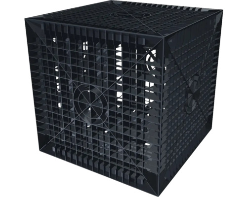 ACO Sickerbox aus Kunststoff mit Vlies 60 cm x 60 cm x 60 cm Regenwasserversickerungsbox aus Kunststoff