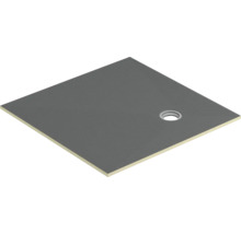 Quadratische Duschwanne mit Ablauf