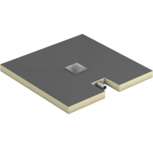 Quadratische Duschwanne mit Ablauf