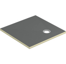 Quadratische Duschwanne mit Ablauf