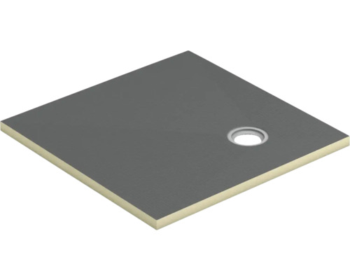 Quadratische Duschwanne mit Ablauf