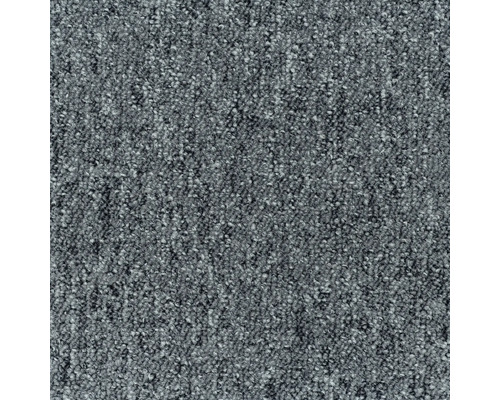 Nahaufnahme eines grauen Teppichbodens mit schlingenartiger Textur.