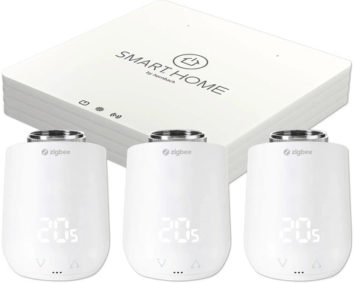 Smart Home Heizkörperthermostate im Set mit Zigbee Funkstandard und Gateway