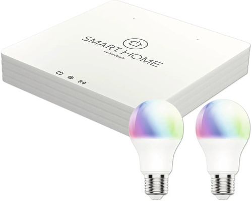 Smart Home Starterset mit zwei Leuchtmitteln und Steuerzentrale