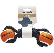 Hundespielzeug mit zwei Tennisbällen und einem Tau