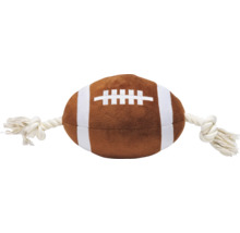 Hundespielzeug in Form eines American Football mit Seilknoten