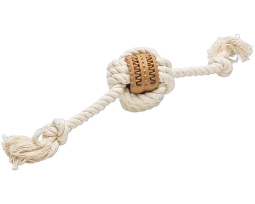 Hundespielzeug aus Baumwollseil mit Gummieinsatz